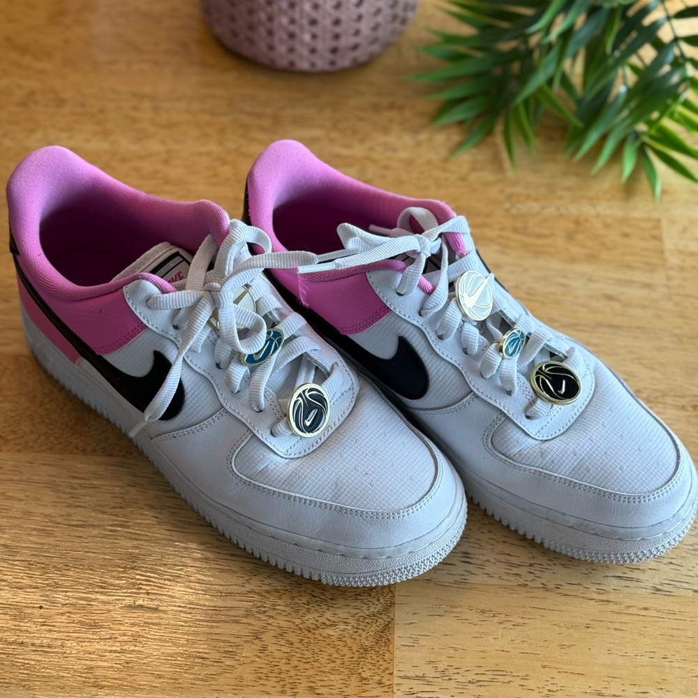 Nike White and Pink Athletic Shoes